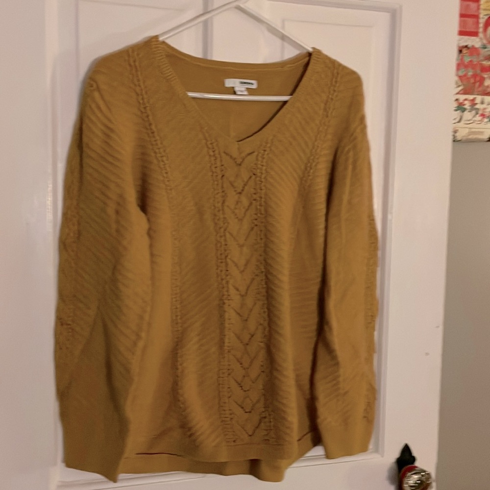 Warm Mustard colored knit sweater by Sonoma XL